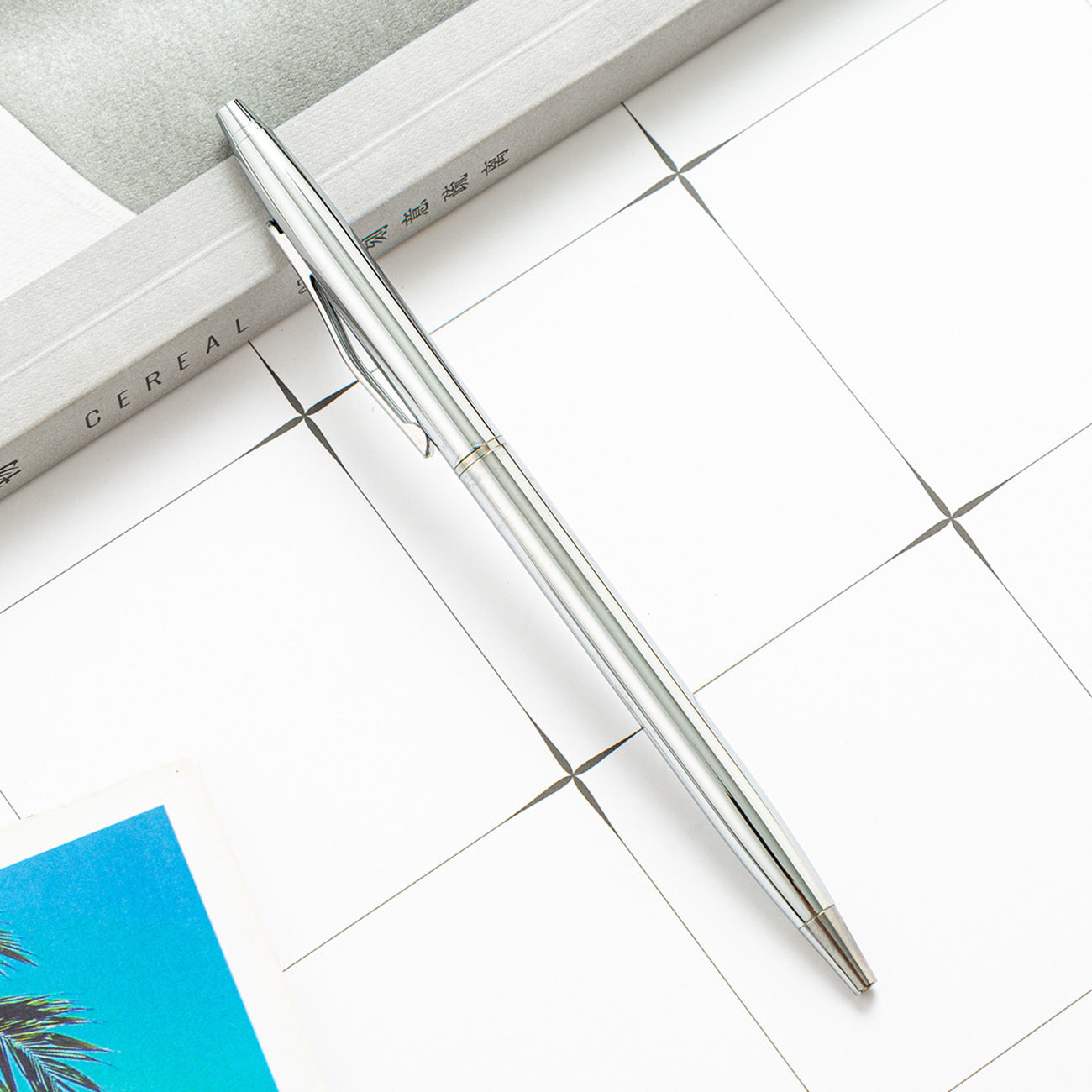 Rotating Stainless Steel Ballpoint Pen