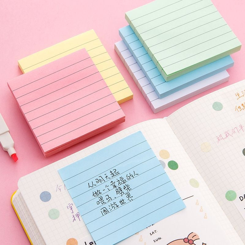 Color Horizontal Line Sticky Notes