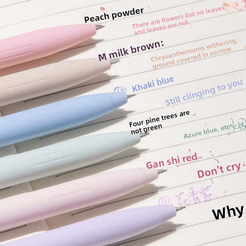 Colored quick-drying Morandi journal pens