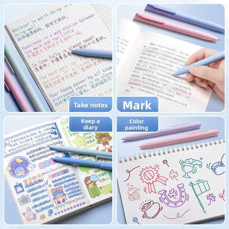 Colored quick-drying Morandi journal pens