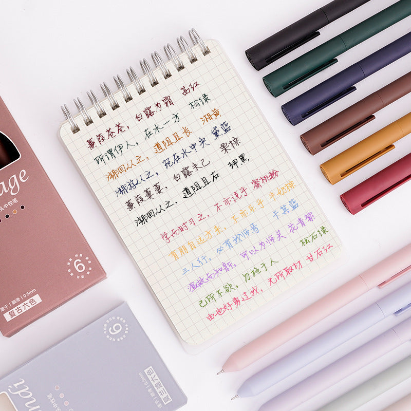 Rotary Gel Pen with Quick-Drying Ink 6 pcs