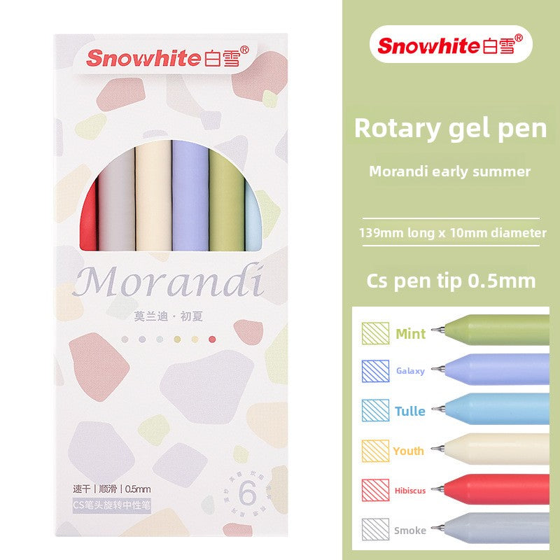 Rotary Gel Pen with Quick-Drying Ink 6 pcs