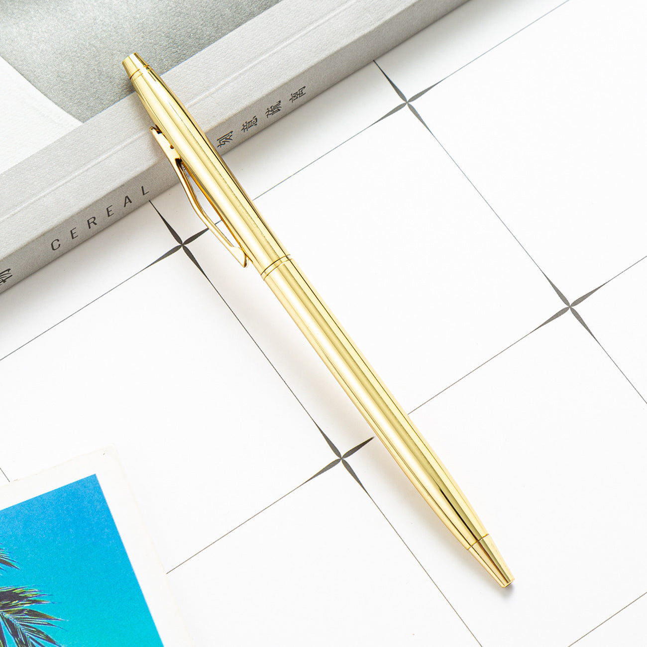 Rotating Stainless Steel Ballpoint Pen