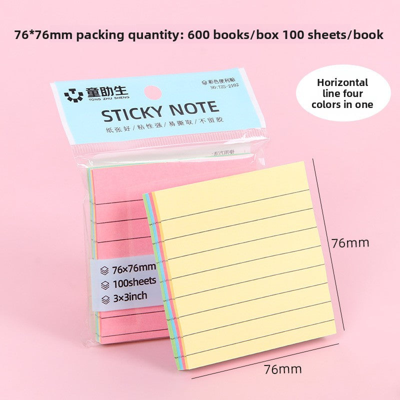 Color Horizontal Line Sticky Notes