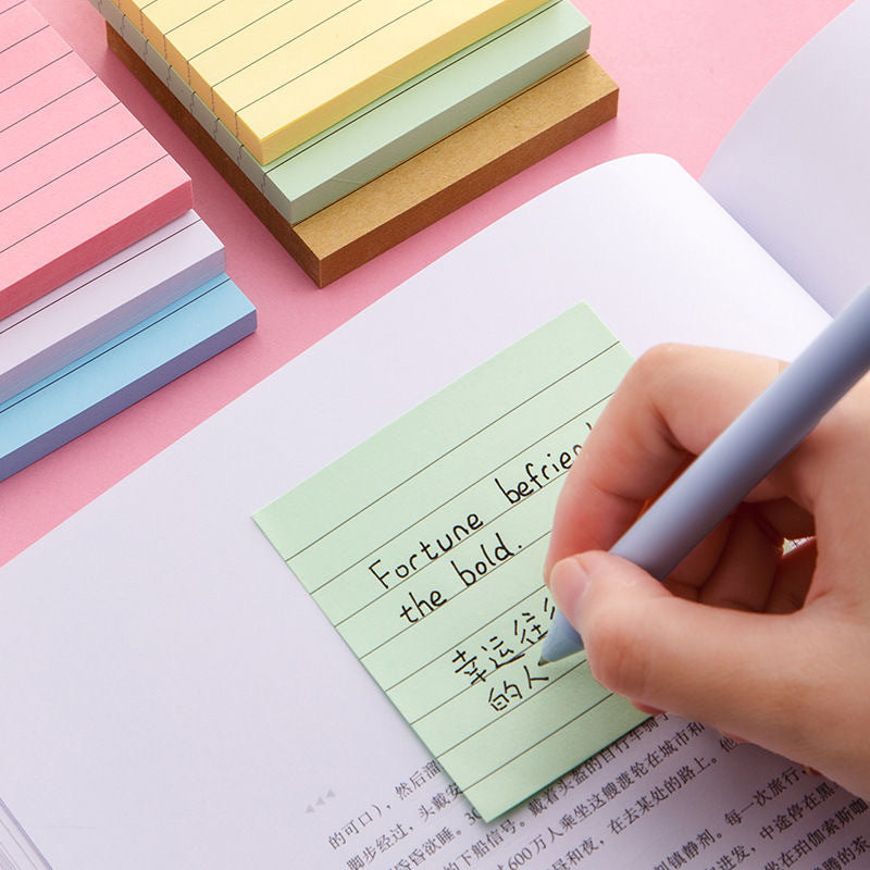 Color Horizontal Line Sticky Notes