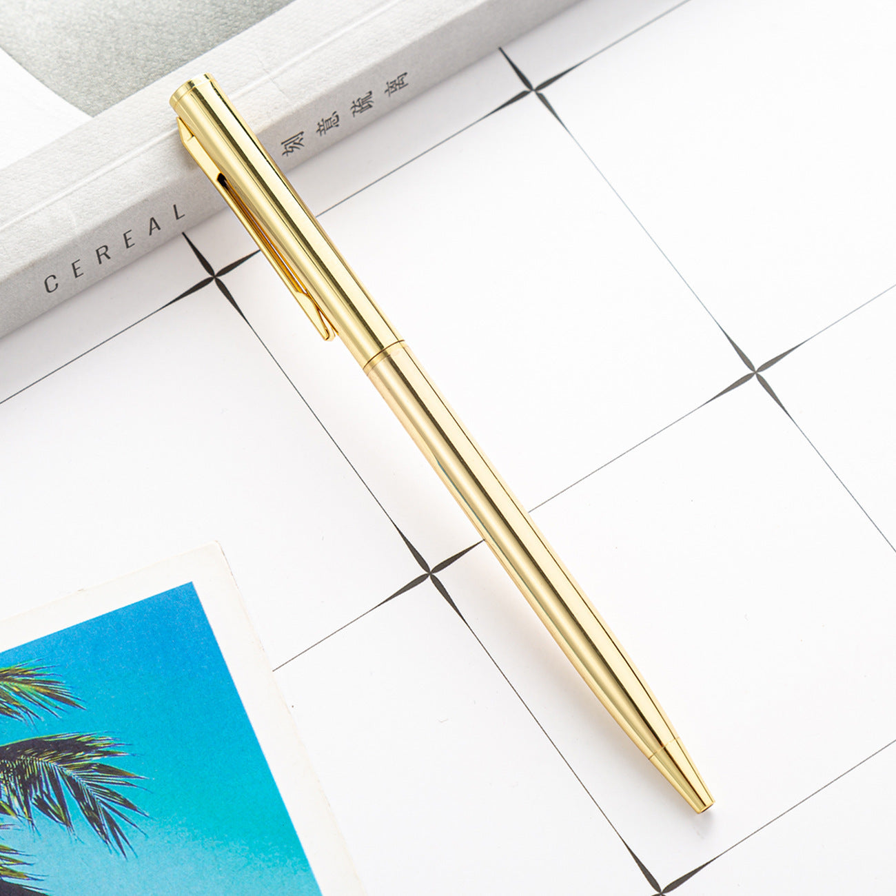 Rotating Stainless Steel Ballpoint Pen