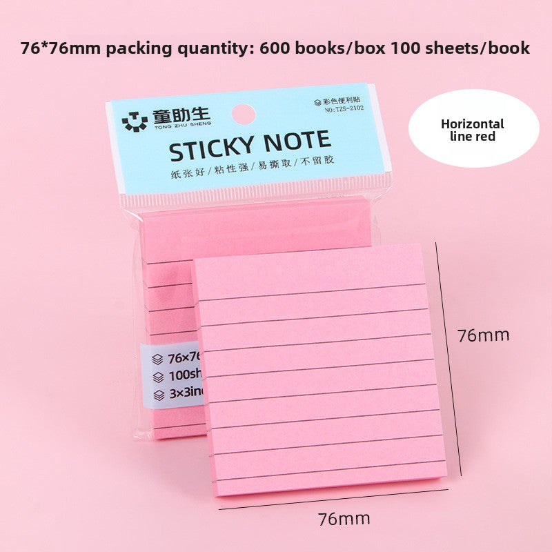 Color Horizontal Line Sticky Notes