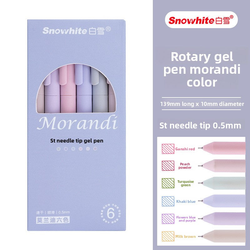 Rotary Gel Pen with Quick-Drying Ink 6 pcs