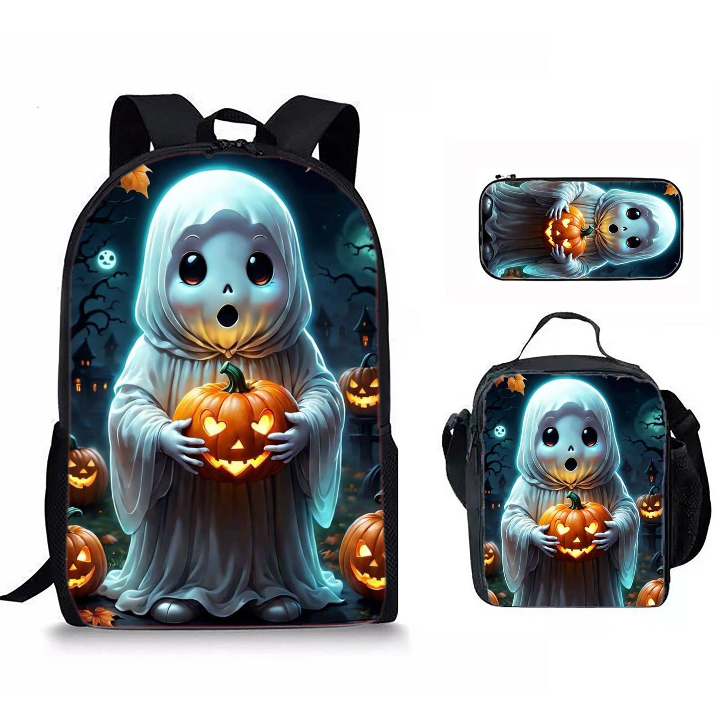 Cartoon Print Backpack Set