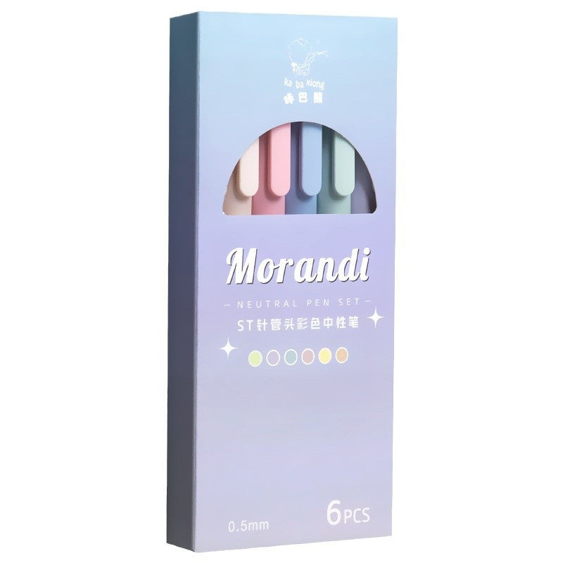 Morandi Color Gel Pen Set with 0.5mm Refills