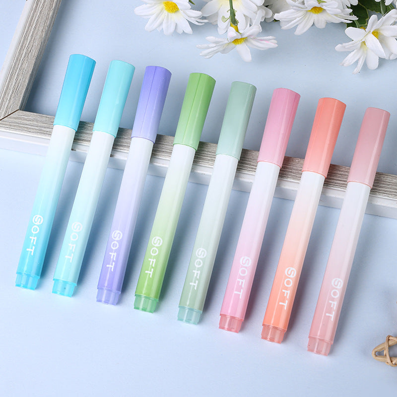 Gradient Color Highlighter Pen for Students and Office Use