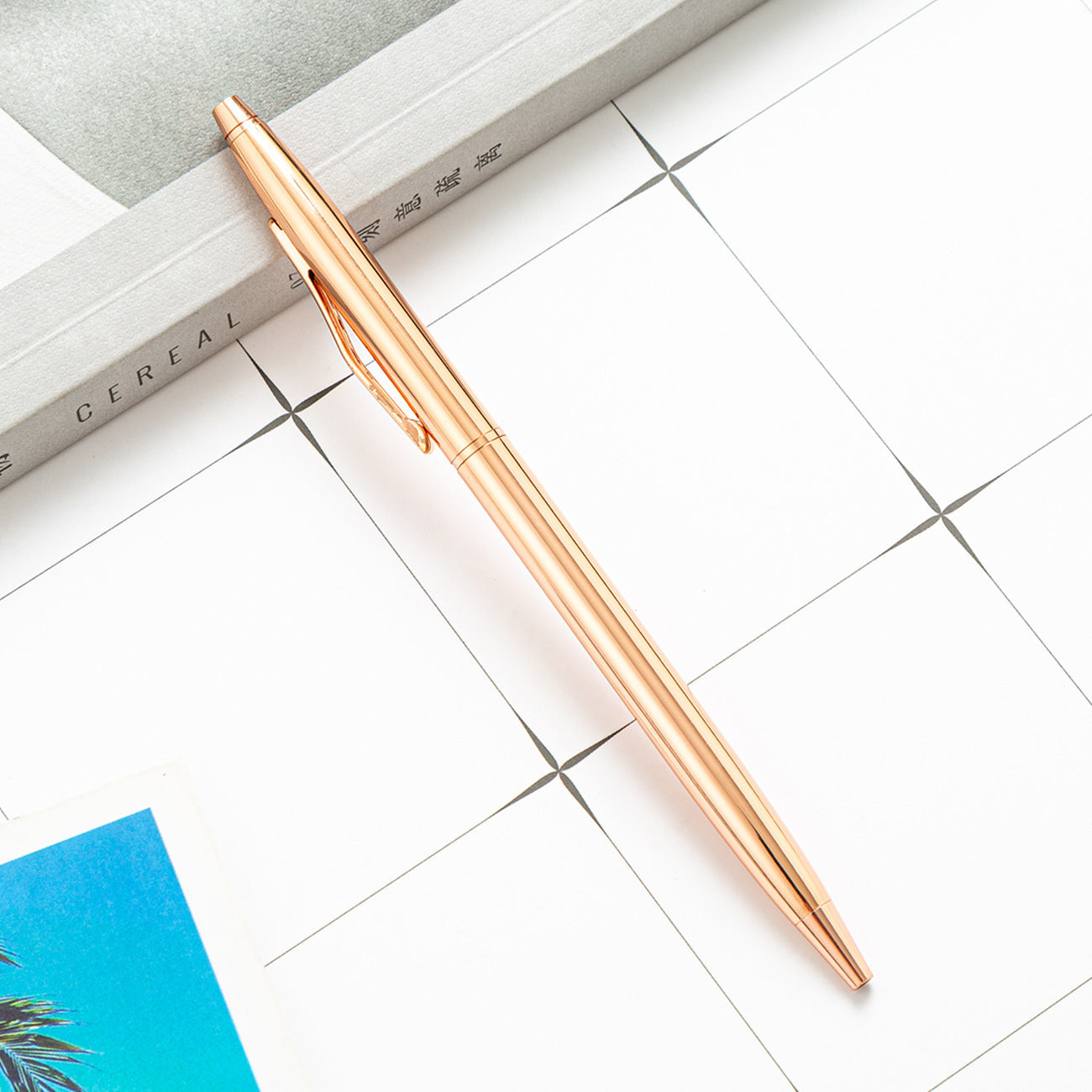 Rotating Stainless Steel Ballpoint Pen