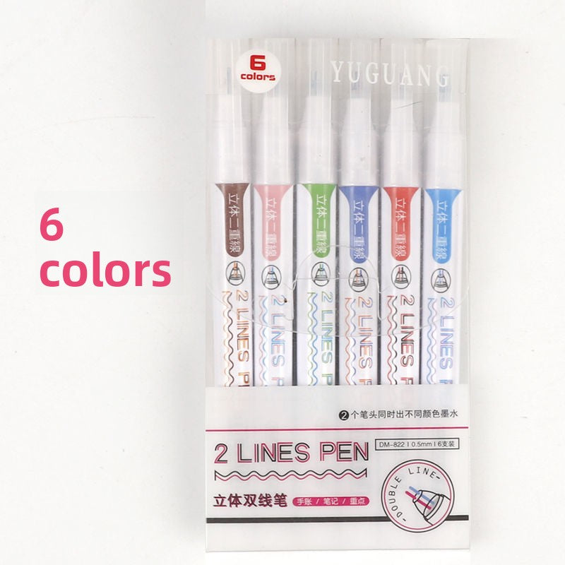 Dual Color Highlight Marker Pen Set