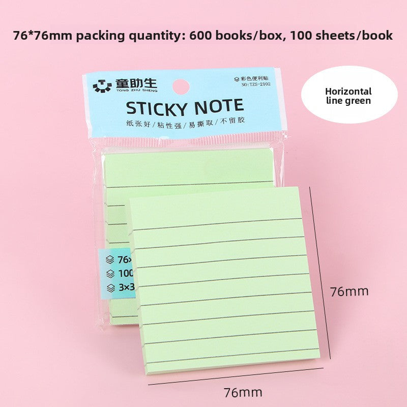 Color Horizontal Line Sticky Notes